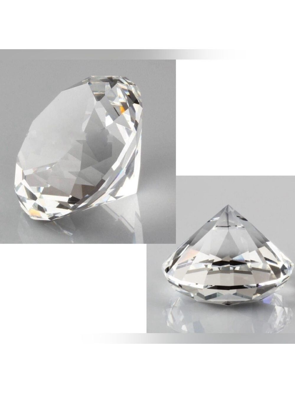 Clear Crystal Diamond Glass Paperweight Decorative Glass Diamonds Wedding